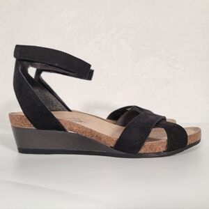 Naot Wand Sandal In Black Velvet Nubuck, Size 38 (US 7-7.5)